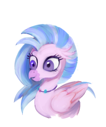 Size: 1068x1280 | Tagged: safe, silverstream, hippogriff, cute, diastreamies, female, simple background, solo, white background