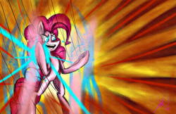 Size: 2481x1611 | Tagged: safe, artist:ybkathan, earth pony, pony, hotblooded pinkie pie, solo