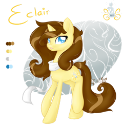 Size: 1600x1650 | Tagged: safe, artist:piichu-pi, oc, oc only, oc:eclair, pony, unicorn, clothes, female, mare, scarf, simple background, solo, transparent background