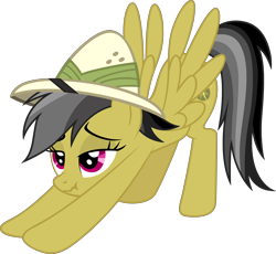 Size: 6000x5516 | Tagged: artist needed, source needed, safe, daring do, pegasus, pony, g4, female, hat, iwtcird, mare, meme, pith helmet, simple background, solo, spread wings, transparent background, wings