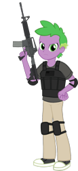 Size: 1652x3604 | Tagged: safe, artist:edy_january, artist:georgegarza01, spike, human, equestria girls, equestria girls series, g4, angry, assault rifle, base used, body armor, chernobyl, clothes, converse, gun, human spike, humanized, link in description, long pants, m4, m4a1, male, military, rifle, shirt, shoes, simple background, soldier, solo, t-shirt, tactical squad, transparent background, trigger discipline, united states, warfighter, weapon
