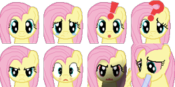 Size: 384x192 | Tagged: safe, artist:scootaloormayfly, fluttershy, bat pony, pegasus, pony, angry, bat ponified, blushing, bong, confused, crying, drug use, drugs, exclamation point, fangs, flutterbat, looking at you, marijuana, pixel art, question mark, race swap, rpg maker, rpg maker vx ace, sad, simple background, solo, sprite, surprised, transparent background