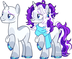 Size: 1681x1393 | Tagged: safe, artist:kurosawakuro, oc, oc only, pony, unicorn, base used, blue eyes, body markings, clothes, colored hooves, ear piercing, earring, facial markings, hoof polish, jewelry, male, offspring, parent:double diamond, parent:rarity, parents:diamond duo, piercing, scarf, simple background, solo, stallion, transparent background, unshorn fetlocks