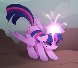 Size: 1494x1316 | Tagged: safe, artist:all_stats_up, twilight sparkle, alicorn, pony, g4, glowing, glowing horn, horn, magic, solo, twilight sparkle (alicorn)