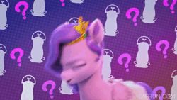 Size: 520x293 | Tagged: safe, screencap, pipp petals, pegasus, pony, g5, hoof done it?, my little pony: make your mark, my little pony: make your mark chapter 2, spoiler:g5, spoiler:my little pony: make your mark, spoiler:my little pony: make your mark chapter 2, spoiler:mymc02e07, animated, female, gif, hope lantern, how do hooves work?, magnifying glass, mare, solo, spinning, twirling, where'd it go