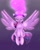 Size: 1080x1350 | Tagged: safe, artist:flutterpawss, twilight sparkle, alicorn, pony, g4, eyes closed, female, flying, frown, glowing, glowing horn, horn, mare, solo, spread wings, twilight sparkle (alicorn), wings