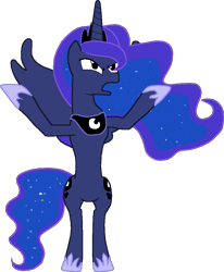 Size: 813x987 | Tagged: safe, artist:scootaloormayfly, princess luna, alicorn, pony, g4, crown, ethereal mane, jewelry, moon, pixel art, regalia, simple background, space invaders, transparent background