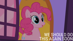 Size: 1920x1080 | Tagged: safe, edit, edited screencap, editor:quoterific, screencap, pinkie pie, earth pony, pony, g4, party of one, solo