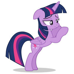 Size: 5000x5000 | Tagged: safe, artist:gypsykumquat, twilight sparkle, alicorn, pony, g4, .svg available, absurd resolution, disappointed, female, floppy ears, inkscape, looking down, show accurate, simple background, solo, standing, transparent background, twilight sparkle (alicorn), upset, vector