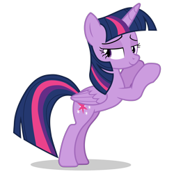 Size: 5000x5000 | Tagged: safe, artist:gypsykumquat, twilight sparkle, alicorn, pony, g4, .svg available, absurd resolution, bedroom eyes, female, inkscape, looking back, seductive, seductive pose, show accurate, simple background, solo, standing, story in the comments, tired, transparent background, twilight sparkle (alicorn), vector