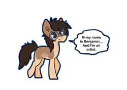 Size: 1280x910 | Tagged: safe, artist:sinclair2013, oc, oc only, oc:benjamin, earth pony, pony, glasses, male, simple background, solo, stallion, transparent background