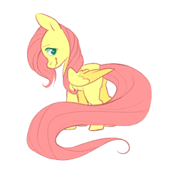 Size: 1280x1280 | Tagged: safe, artist:sinclair2013, fluttershy, pegasus, pony, g4, butt, female, mare, plot, simple background, solo, transparent background
