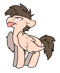 Size: 965x1171 | Tagged: safe, artist:sinclair2013, oc, oc only, oc:sinclair, pegasus, pony, male, simple background, solo, stallion, tongue out, transparent background