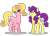 Size: 1400x1019 | Tagged: safe, artist:doggie31, bon bon (g1), starlight (g1), earth pony, pony, g1, g4, my little pony tales, duo, duo female, female, g1 to g4, generation leap, mare, older, raised hoof, raised leg, simple background, tail, teenager, transparent background