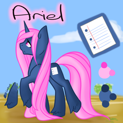 Size: 1280x1280 | Tagged: safe, artist:sinclair2013, oc, oc only, oc:ariel, pony, unicorn, female, mare, solo