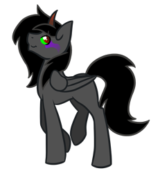 Size: 1200x1300 | Tagged: safe, artist:sinclair2013, oc, oc only, alicorn, pony, colored horn, curved horn, horn, not sombra, not sombracorn, simple background, solo, sombra eyes, sombra horn, transparent background