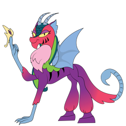Size: 1200x1200 | Tagged: safe, artist:prixy05, cosmos, draconequus, g4, antagonist, concave belly, crown, implied princess celestia, jewelry, regalia, simple background, slender, solo, thin, transparent background, vector