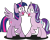 Size: 1160x921 | Tagged: safe, artist:prixy05, starlight glimmer, twilight sparkle, alicorn, pony, unicorn, g4, duo, open mouth, open smile, raised hoof, simple background, smiling, transparent background, twilight sparkle (alicorn), vector