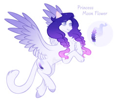 Size: 1024x857 | Tagged: safe, artist:purplegrim40, oc, oc only, sphinx, bio in description, chest fluff, ethereal mane, female, interspecies offspring, offspring, parent:oc:magnus, parent:princess luna, parents:canon x oc, simple background, solo, sphinx oc, starry mane, white background