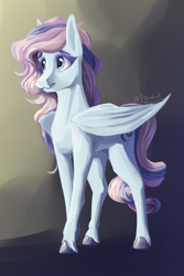 Size: 2400x3600 | Tagged: safe, artist:stardustspix, oc, oc:welkin wisp, pegasus, pony, female, high res, lineless, mare, solo, sternocleidomastoid, wings