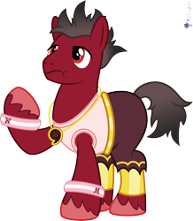 Size: 4000x4592 | Tagged: safe, alternate version, artist:melisareb, part of a set, earth pony, pony, g4, .svg available, absurd resolution, alphabet lore, clothes, crossover, gem, gold, gradient mane, gradient tail, jewelry, m, male, necklace, raised hoof, shirt, shorts, simple background, sleeveless, sleeveless shirt, solo, species swap, stallion, super m, tail, transparent background, unshorn fetlocks, vector, wavy mouth, wristband