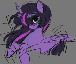 Size: 1624x1367 | Tagged: safe, artist:darkzombiez, twilight sparkle, alicorn, pony, g4, sketch, solo, twilight sparkle (alicorn)