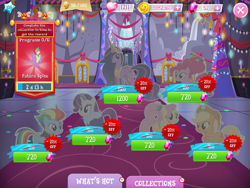 Size: 2048x1536 | Tagged: safe, gameloft, applejack, fluttershy, pinkie pie, rainbow dash, rarity, spike, twilight sparkle, alicorn, dragon, earth pony, pegasus, pony, unicorn, g4, my little pony: magic princess, applejack's hat, candy, clothes, coin, collection, cowboy hat, crown, english, ethereal mane, female, folded wings, food, gem, hat, horn, jacket, jewelry, lollipop, male, mare, medal, mobile game, neckerchief, older, older applejack, older fluttershy, older pinkie pie, older rainbow dash, older rarity, older spike, older twilight, plushie, ponytail, regalia, rubber duck, text, timer, twilight sparkle (alicorn), twilight's castle, wings