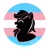 Size: 1090x1072 | Tagged: safe, artist:avui, pony, pride, pride flag, silhouette, solo, trans day of visibility, transgender, transgender pride flag