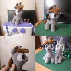 Size: 3240x3240 | Tagged: safe, artist:luckynb, oc, oc only, oc:littlepip, pony, unicorn, fallout equestria, female, high res, irl, mare, photo, plushie, sewing machine
