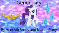 Size: 1920x1080 | Tagged: safe, artist:mandopony, artist:user15432, part of a set, rarity, pony, unicorn, g4, bokeh, element of generosity, generosity, gradient background, looking at you, raised hoof, smiling, solo, sparkly background