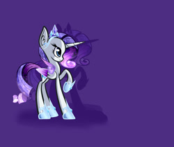 Size: 1024x868 | Tagged: safe, artist:princessfaeron, rarity, alicorn, pony, g4, alicornified, race swap, raricorn, simple background, solo, white background