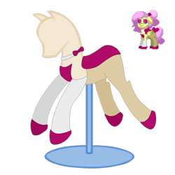 Size: 1000x1000 | Tagged: safe, artist:fluttershy_mop, fluttershy, pegasus, pony, pony town, g4, clothes, mannequin, simple background, solo, the yellow feather, theyellowfeather, transparent background