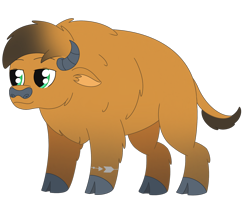 Size: 1792x1472 | Tagged: safe, artist:dyonys, oc, oc only, oc:calm stream, bison, buffalo, bracelet, buffalo oc, cloven hooves, jewelry, male, simple background, solo, transparent background