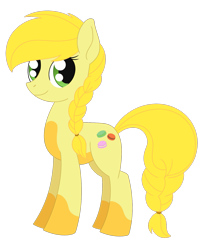 Size: 1367x1666 | Tagged: safe, artist:dyonys, oc, oc:lemon macaron, earth pony, pony, braid, coat markings, earth pony oc, female, mare, simple background, solo, transparent background