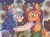 Size: 2732x2048 | Tagged: safe, artist:pierogarts, idw, izzy moonbow, sunny starscout, earth pony, pony, unicorn, g5, spoiler:comic, spoiler:g5comic, spoiler:g5comic10, 90s anime, anime, bag, chromatic aberration, female, high res, implied discord, mane stripe sunny, mare, redraw, saddle bag, shipping fuel, subtitles