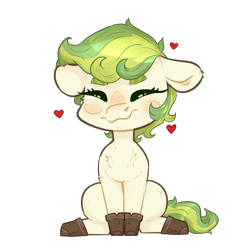 Size: 2048x2048 | Tagged: safe, artist:jaylie, oc, oc only, oc:karakusa, earth pony, pony, boots, female, filly, foal, heart, high res, shoes, simple background, solo, transparent background