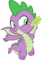 Size: 3000x4298 | Tagged: safe, artist:cloudy glow, spike, dragon, a matter of principals, g4, .ai available, simple background, solo, transparent background, vector, winged spike, wings