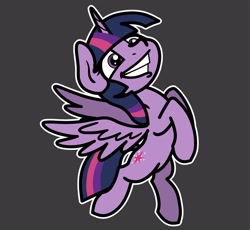 Size: 2048x1886 | Tagged: safe, artist:ewoudcponies, twilight sparkle, alicorn, pony, g4, female, gray background, simple background, twilight sparkle (alicorn)