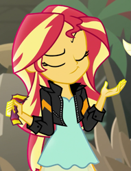 Size: 515x675 | Tagged: safe, screencap, sunset shimmer, human, equestria girls, equestria girls specials, g4, my little pony equestria girls: movie magic, cropped, shrug, solo