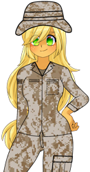 Size: 683x1300 | Tagged: safe, artist:edy_january, artist:zakro, edit, applejack, human, equestria girls, g4, my little pony equestria girls: better together, breasts, busty applejack, camouflage, clothes, free to use, hat, link in description, marine, marines, military, military uniform, simple background, soldier, transparent background, uniform, uniform hat, united states, usmc