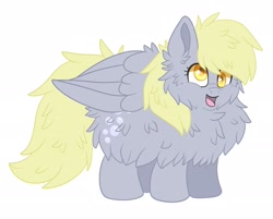 Size: 2239x1796 | Tagged: safe, artist:yourpennypal, derpy hooves, pegasus, pony, g4, female, fluffy, simple background, solo, white background