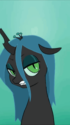 Size: 720x1280 | Tagged: safe, ai assisted, ai content, artist:doublewbrothers, fifteen.ai, queen chrysalis, changedling, changeling, changeling queen, human, pony, g4, animated, antennae, blinking, buggo, changedling queen, chest fluff, chirping, cute, cute bug noises, cutealis, dialogue, eyes closed, fangs, hand, human on pony petting, impossibly large chest fluff, looking at you, petting, purified chrysalis, reformed, reformed villain, smiling, sound, talking to viewer, transformation, trill, webm