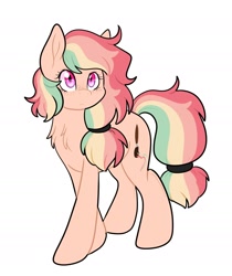 Size: 1566x1868 | Tagged: safe, artist:yourpennypal, oc, oc only, earth pony, pony, chest fluff, earth pony oc, female, freckles, simple background, solo, white background