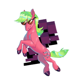 Size: 1200x1200 | Tagged: safe, artist:futuredustfuturerust, shady, earth pony, pony, g1, female, mare, simple background, solo, sunglasses, transparent background