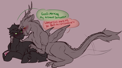 Size: 1107x617 | Tagged: safe, artist:tyotheartist1, discord, king sombra, g4, flirting, gay, male, shipping, sombracord, stupid sexy discord