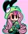 Size: 1441x1774 | Tagged: safe, artist:simplementeyeu, fluttershy, anthro, antonymph, cutiemarks (and the things that bind us), vylet pony, g4, clothes, cosplay, costume, female, fluttgirshy, gir, invader zim, solo