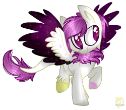 Size: 832x726 | Tagged: safe, artist:angellightyt, oc, oc only, pegasus, pony, base used, chest fluff, colored wings, female, mare, pegasus oc, raised hoof, simple background, smiling, solo, starry wings, transparent background, two toned wings, wings