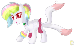Size: 1586x976 | Tagged: safe, artist:angellightyt, oc, oc only, pegasus, pony, base used, butt tail, ear piercing, female, mare, multicolored hair, multiple tails, pegasus oc, piercing, rainbow hair, simple background, smiling, solo, tail, transparent background