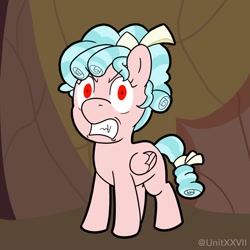 Size: 1500x1500 | Tagged: safe, artist:unitxxvii, cozy glow, pegasus, pony, g4, angry, female, gritted teeth, solo, teeth