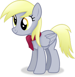 Size: 3342x3414 | Tagged: safe, artist:anime-equestria, derpy hooves, pegasus, pony, g4, clothes, female, folded wings, high res, mare, scarf, simple background, smiling, solo, transparent background, vector, wings